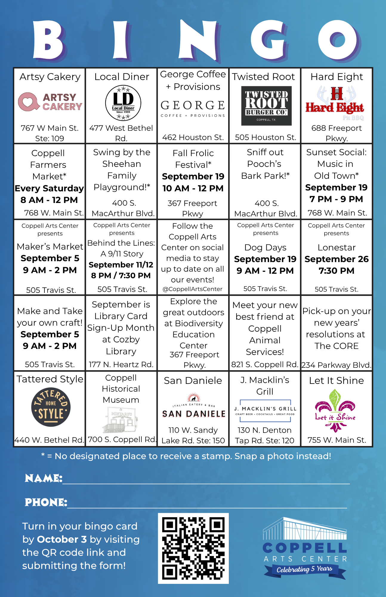 Arts Center Bingo Card.png