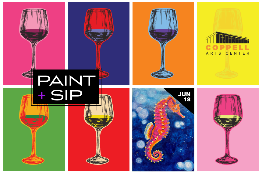 June Paint and Sip: Reef Rider Seahorse