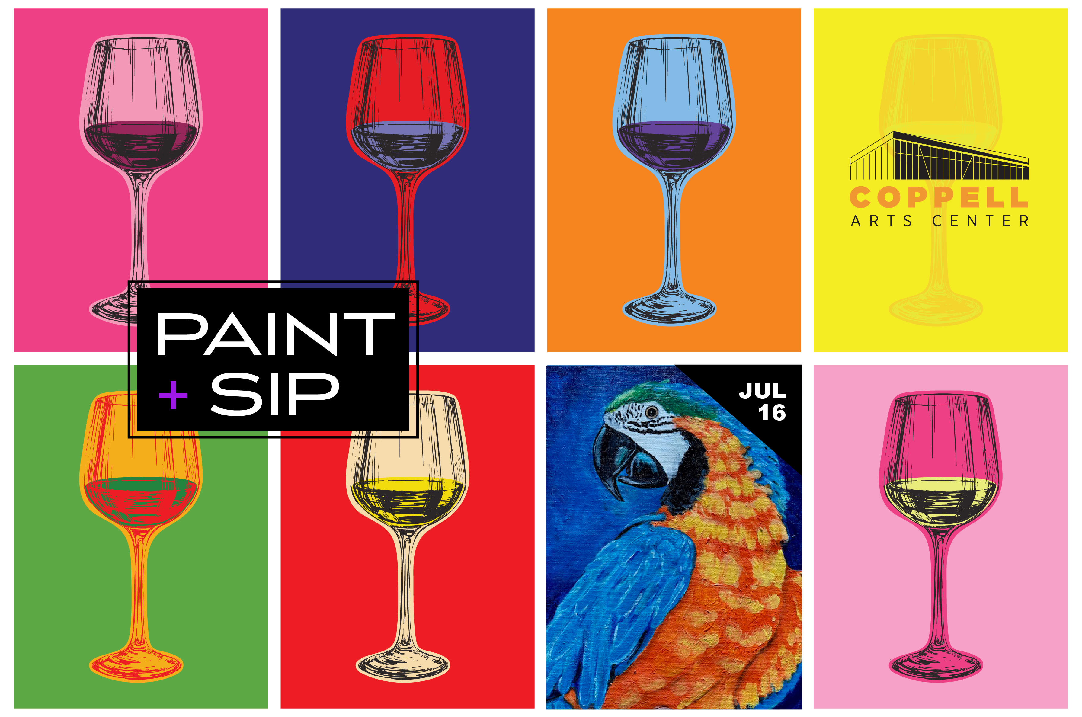 July Paint and Sip: Vibrant Macaw