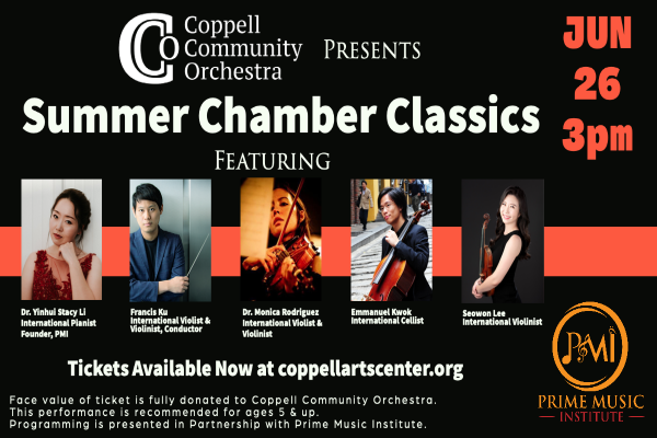 More Info for The Coppell Community Orchestra: Summer Chamber Classics