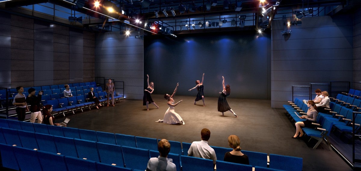 rendering of dancers dancing on Wheelice Wilson Jr, Theatre